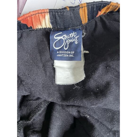 South Point Jantzen 2 Piece Swimsuit Bra Top Skort Tropical Floral Print Size 12 - Picture 6 of 7